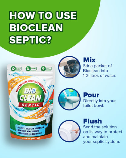 Bioclean Septic Tank Cleaning Powder (Double Pack)