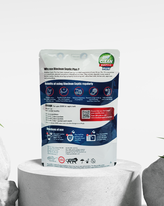 Bioclean Septic Plus - Product Backside Image